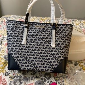 Michael Kors navy blue shoulder bag